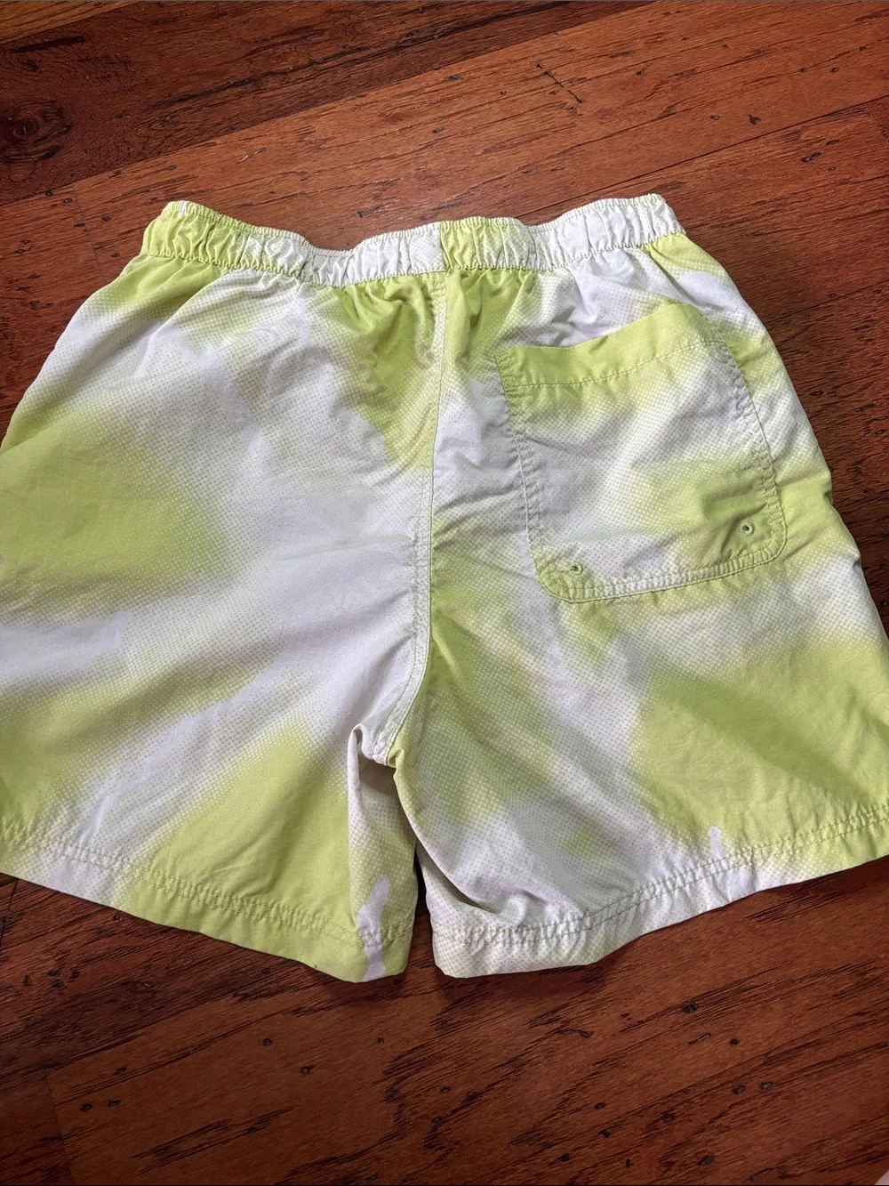 Urban Outfitters Neon Lime and White Swim Trunks